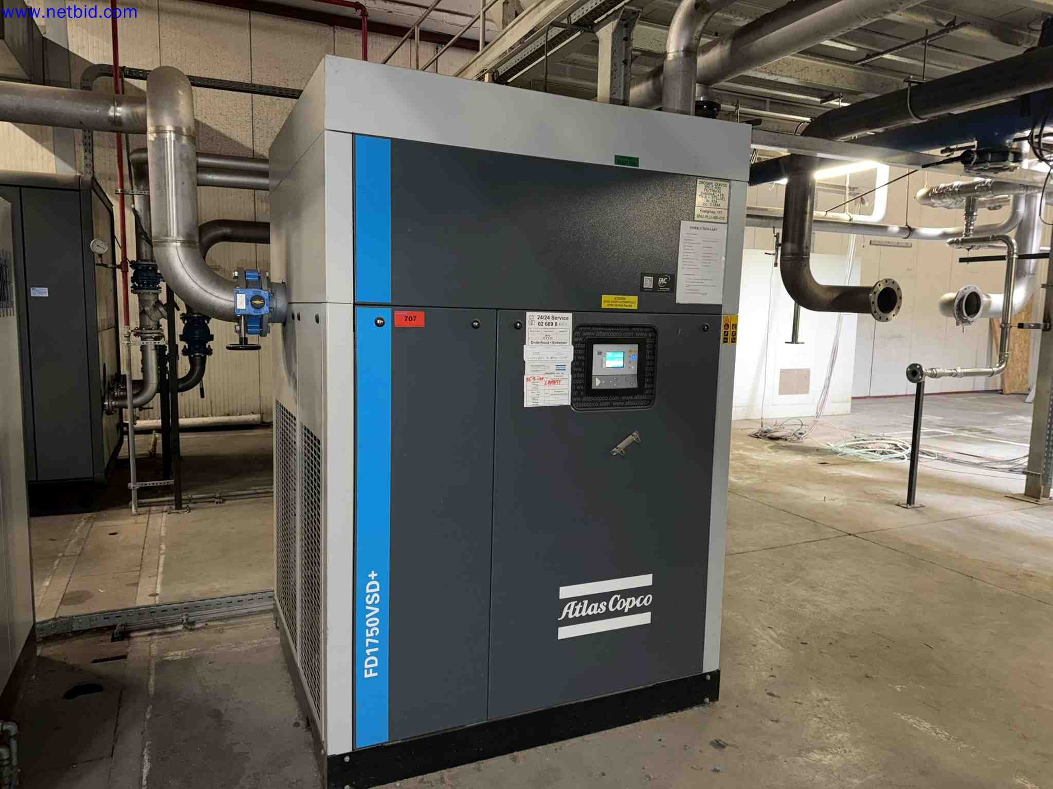 Luftkompressor mit variablem Antrieb und Filtertrocknungssystem Atlas Copco FD1750VSD+